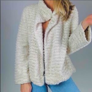 Patagonia Ivory Teddy Jacket Open Front